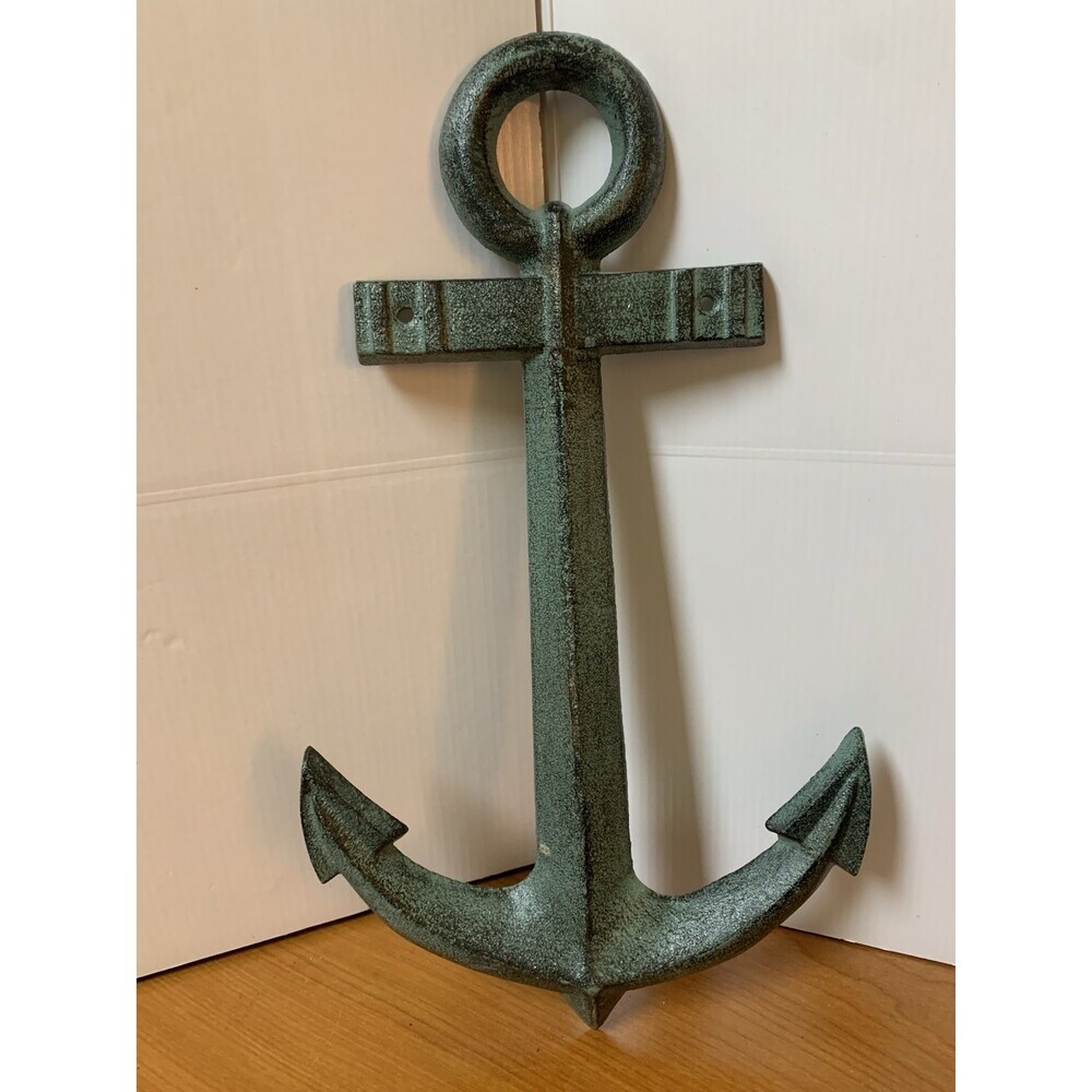 Cast Iron Anchor Green Wall Hanger 14βx9β